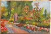 Le pommier devant la cuisine - 35x24 - Acrylique