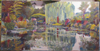 Jardin d'eau printemps - 100x50 - Acrylique