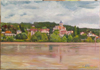 Vétheuil - 29x20 - Huile sur toile collée sur bois