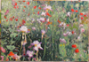Iris et Coquelicots - 29x20 - Huile sur toile collée sur bois