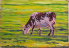 Vache Normande - 29x20 - Huile sur toile collée sur bois