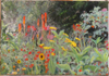 Droles de fleurs - 29x20 - Huile sur toile collée sur bois